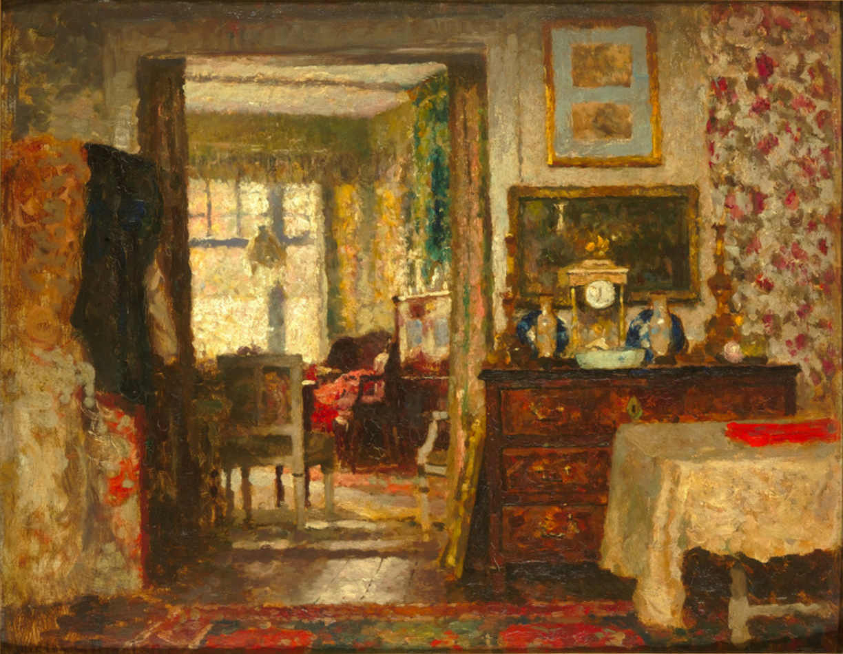 Interior, the studio of the painter Albert Roelofs in Scheveningen by Victor Gilsoul