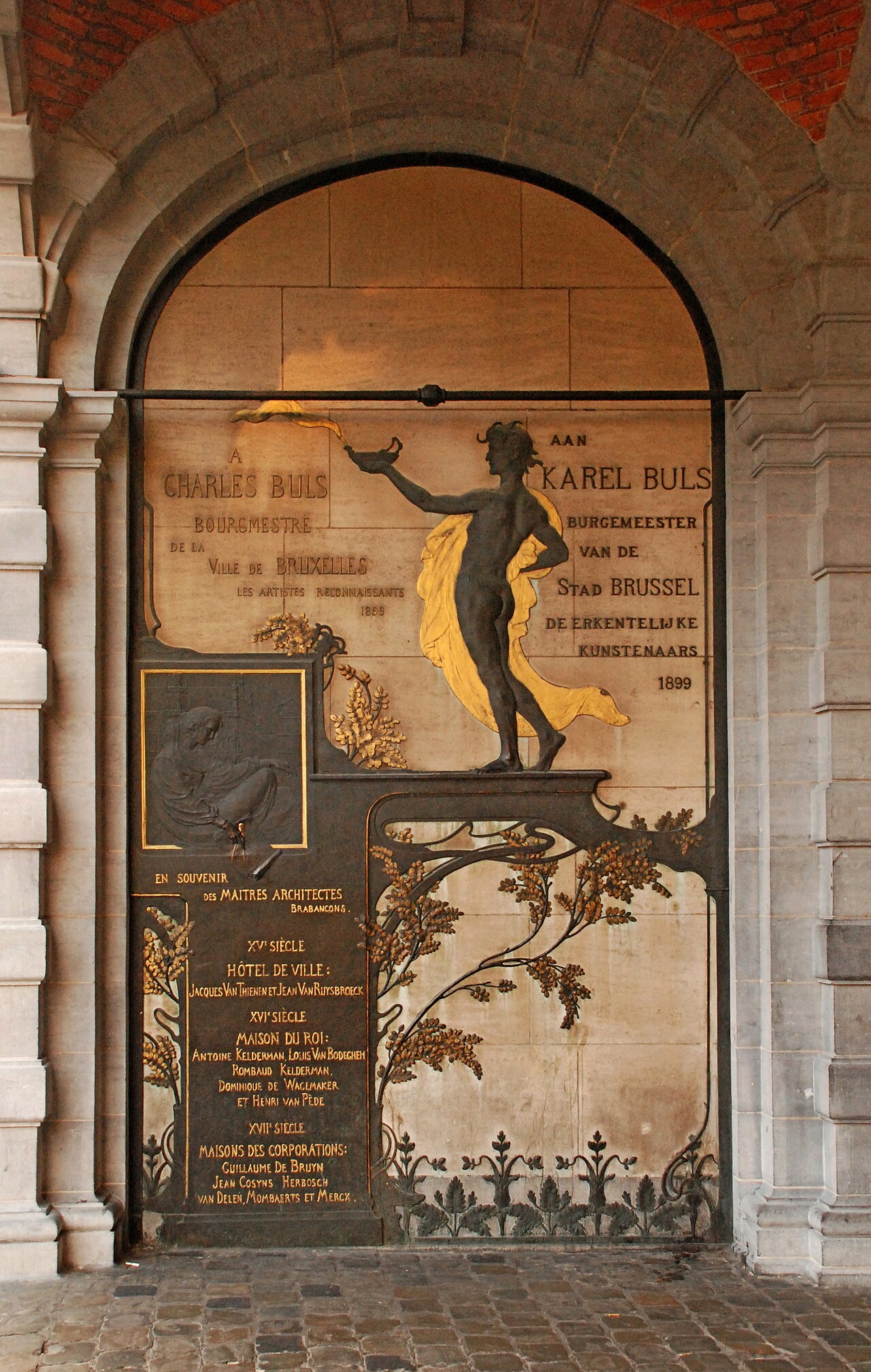 Charles Buls memorial by Victor Rousseau