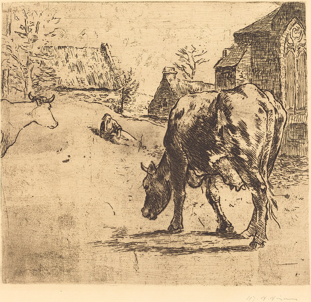 The Cow (La Vache) by Victor Vignon