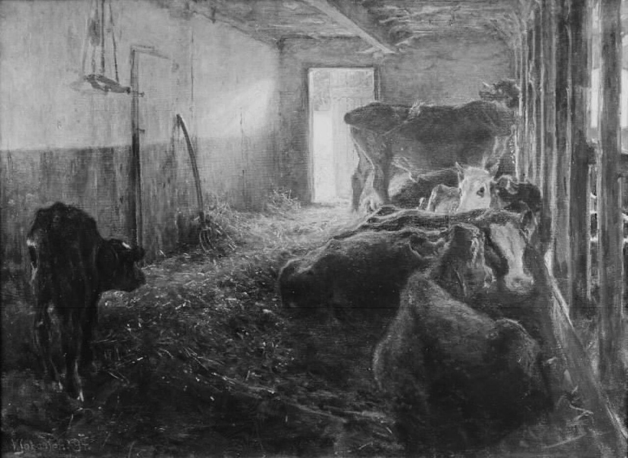 A Cowshed by Viggo Johansen