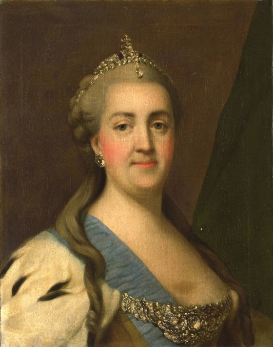 Portrait of Catherine II (1729-96), empress of Russia by Vigilius Eriksen