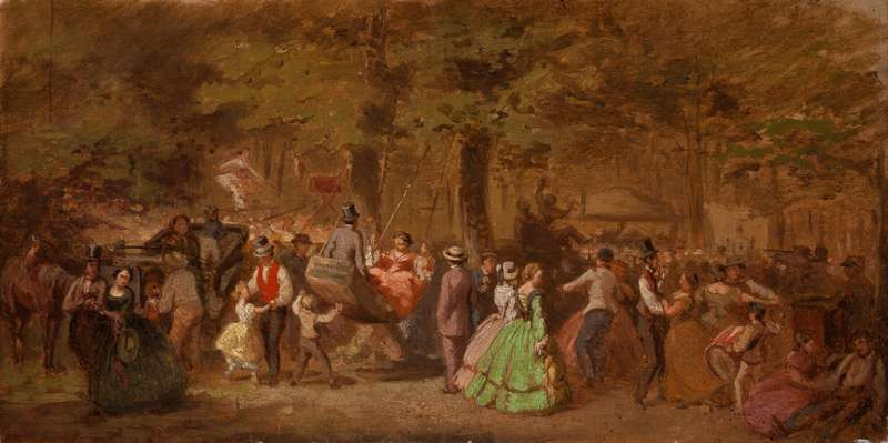 A Fair at Hvězda, study by Viktor Barvitius