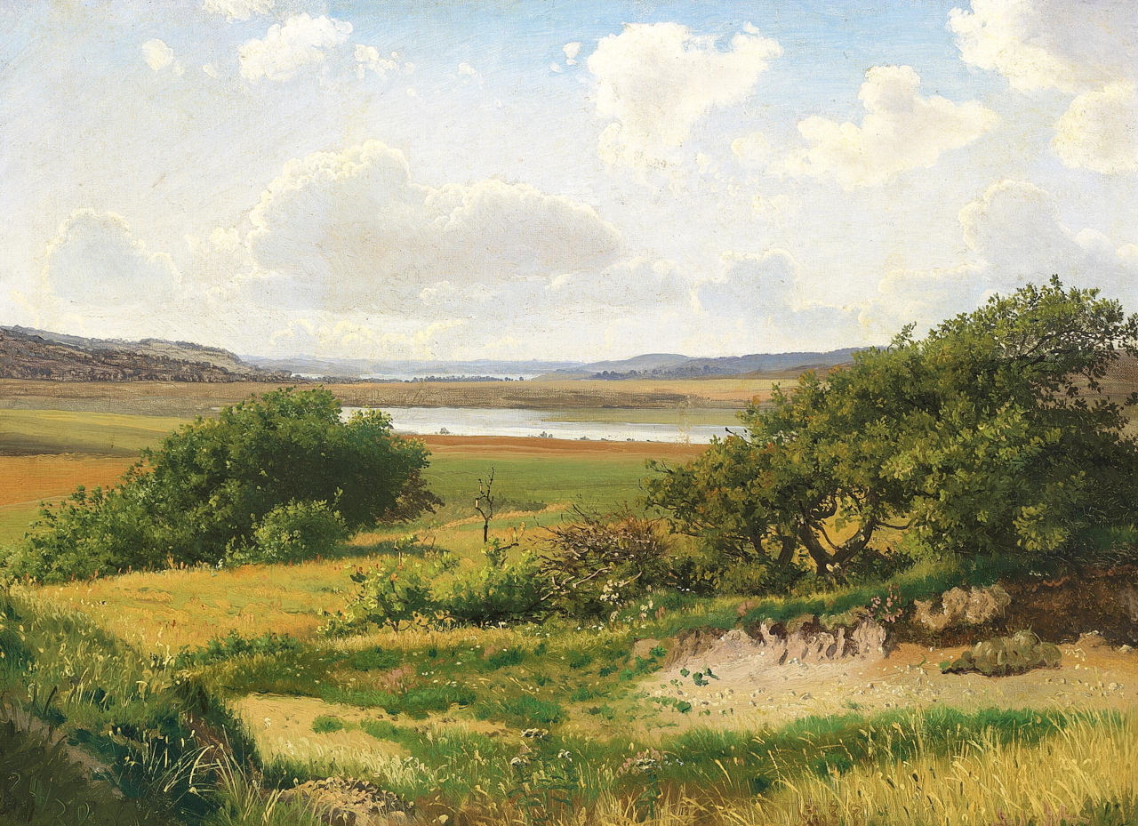 Danish landscape in Summer. by Vilhelm Kyhn