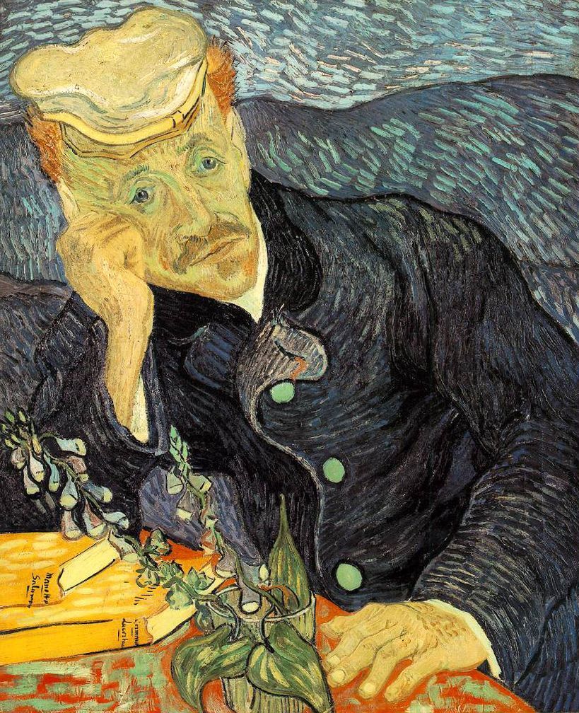 Portrait paintings of Dr. Gachet by Vincent van Gogh