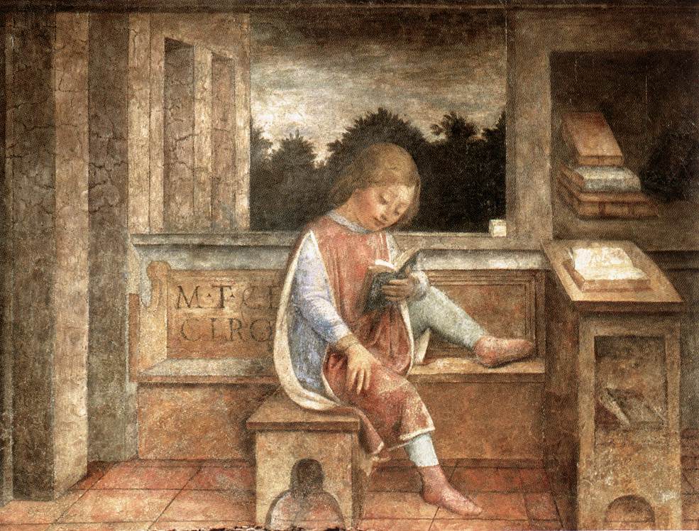 Young Cicero reading by Vincenzo Foppa