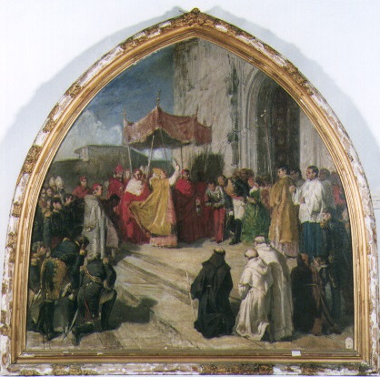Devotees in prayer by Vincenzo Petrocelli