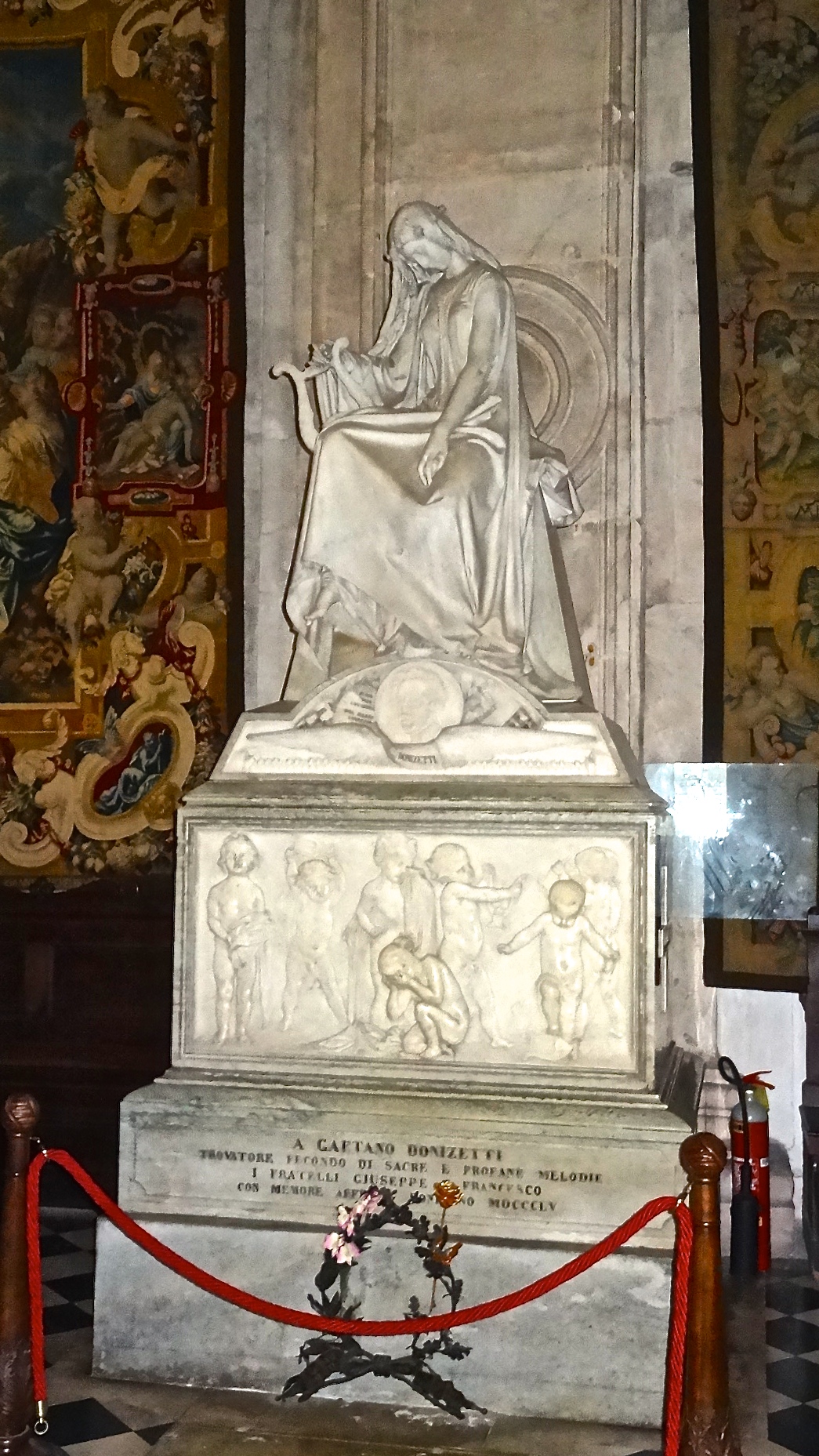 Grave of Gaetano Donizetti by Vincenzo Vela