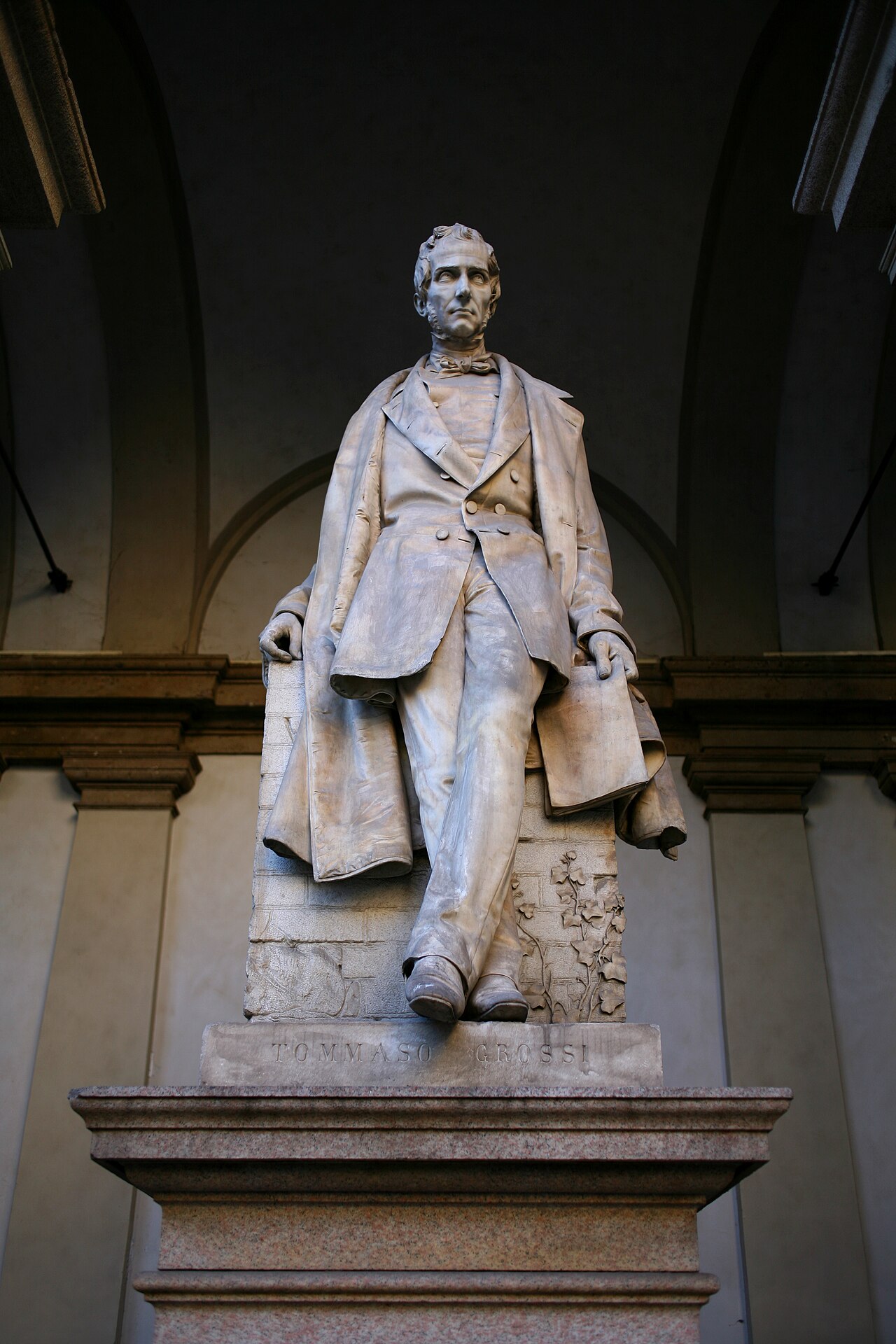 Monument to Tommaso Grossi by Vincenzo Vela
