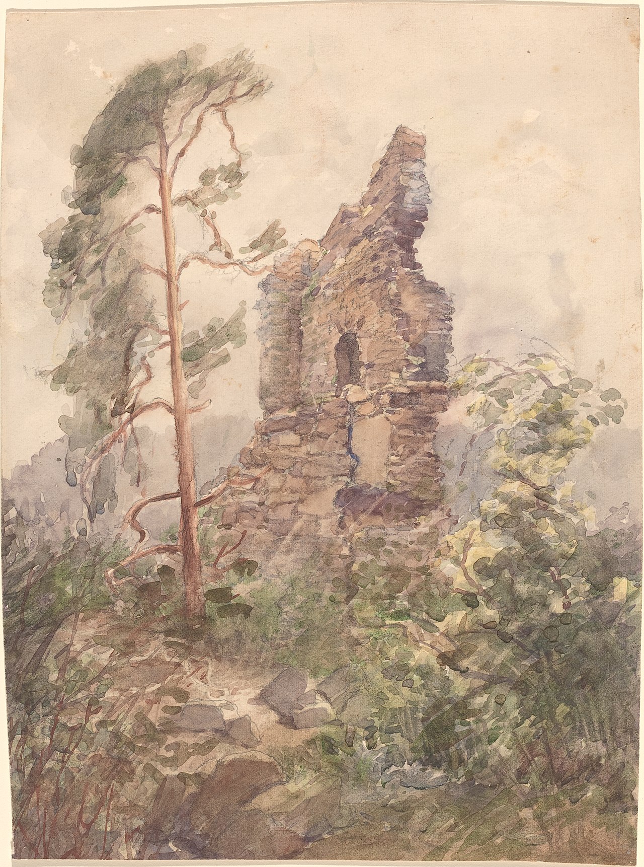 Landscape with Ruin by Vítězslav Karel Mašek
