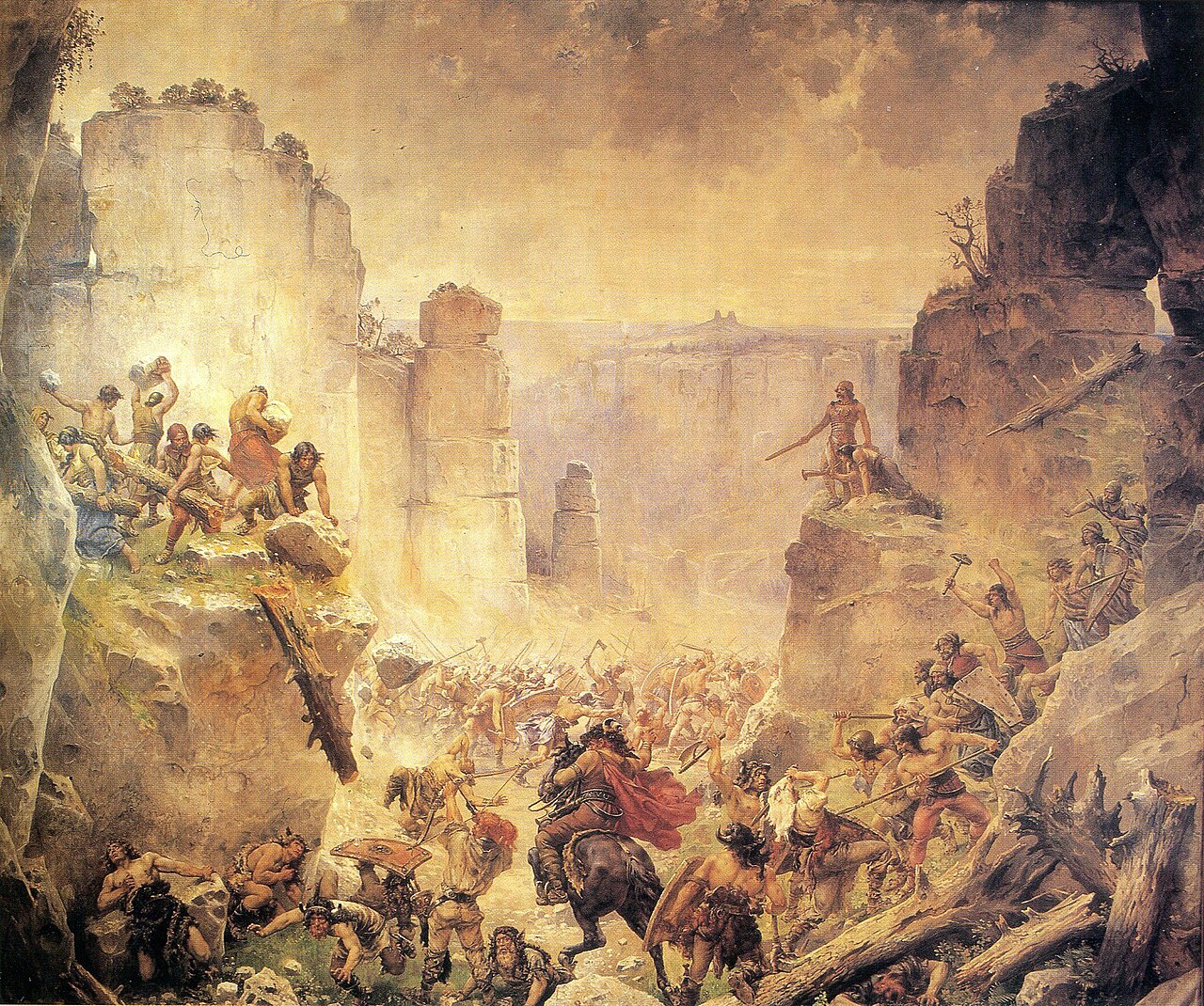 Slaughter of the Saxons under Hruba Skála by Vítězslav Karel Mašek