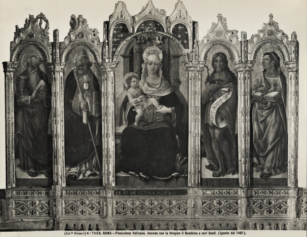 Madonna with child and four saints by Vittore Crivelli