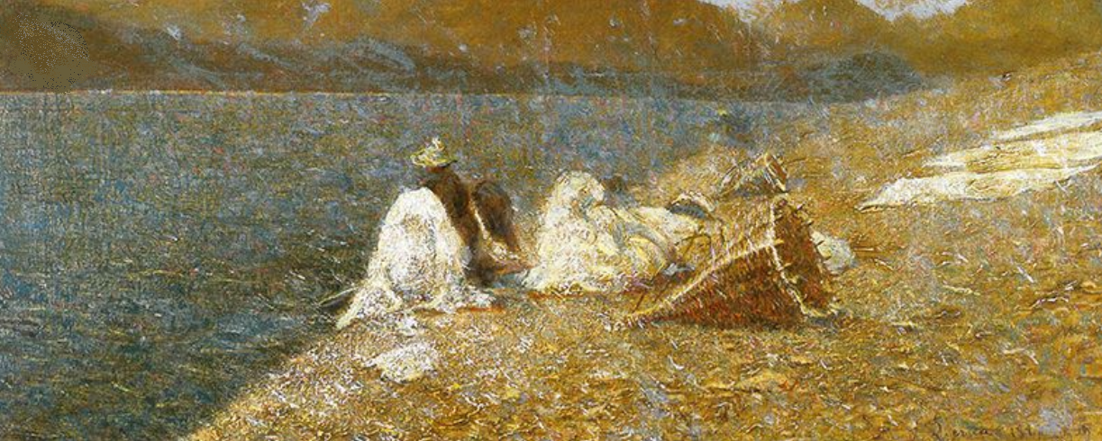 Laundress in Lierna by Vittore Grubicy de Dragon