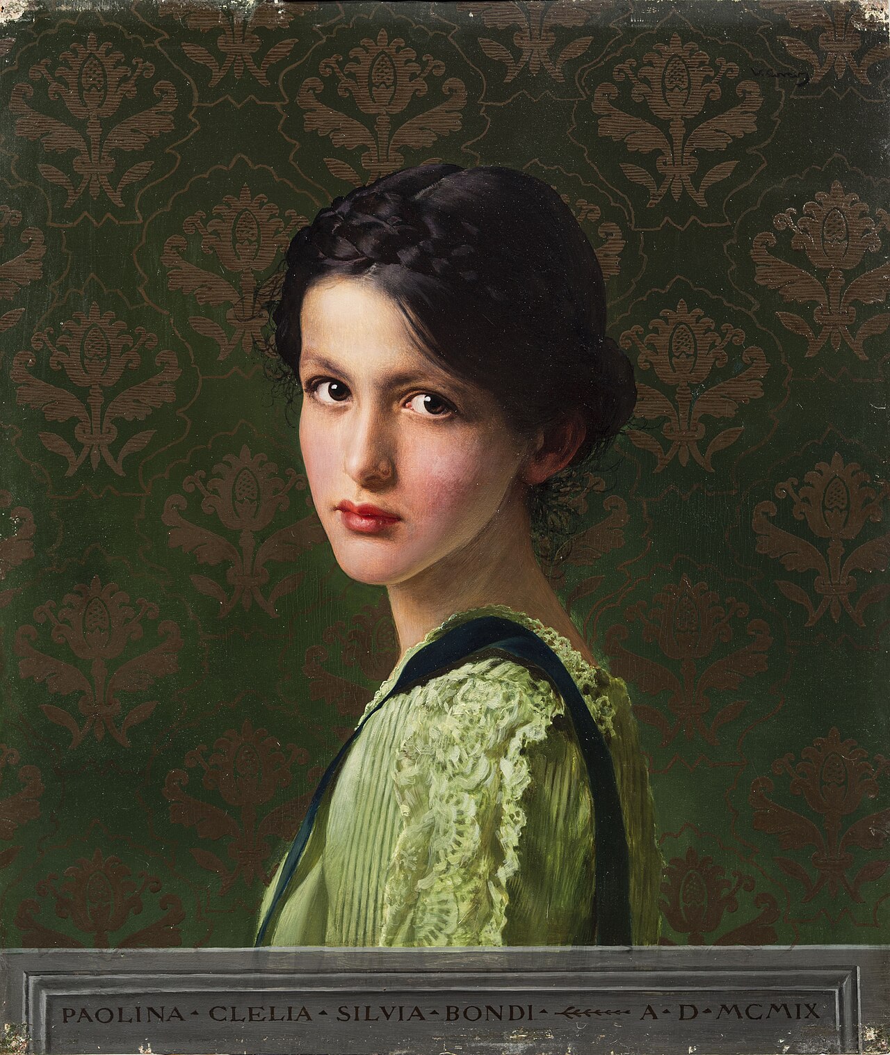 Portrait of Paolina Clelia Silvia Bondi by Vittorio Matteo Corcos