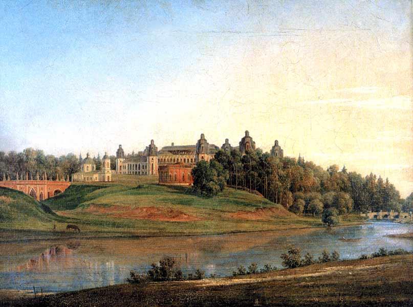 The View Tsaritsyno Manor by Vladimir Ammont