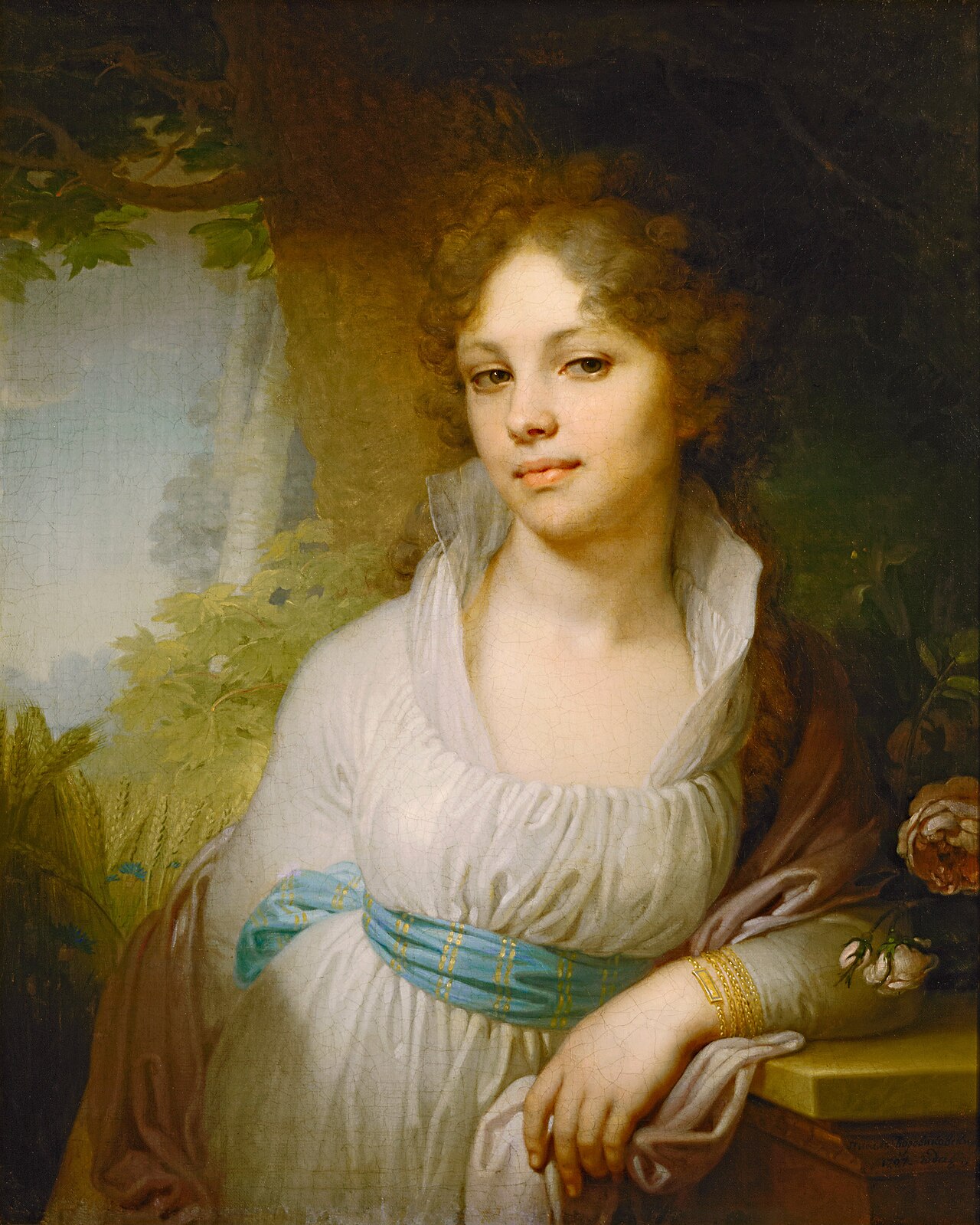 Portrait of Maria Ivanovna Lopukhina by Vladimir Borovikovsky