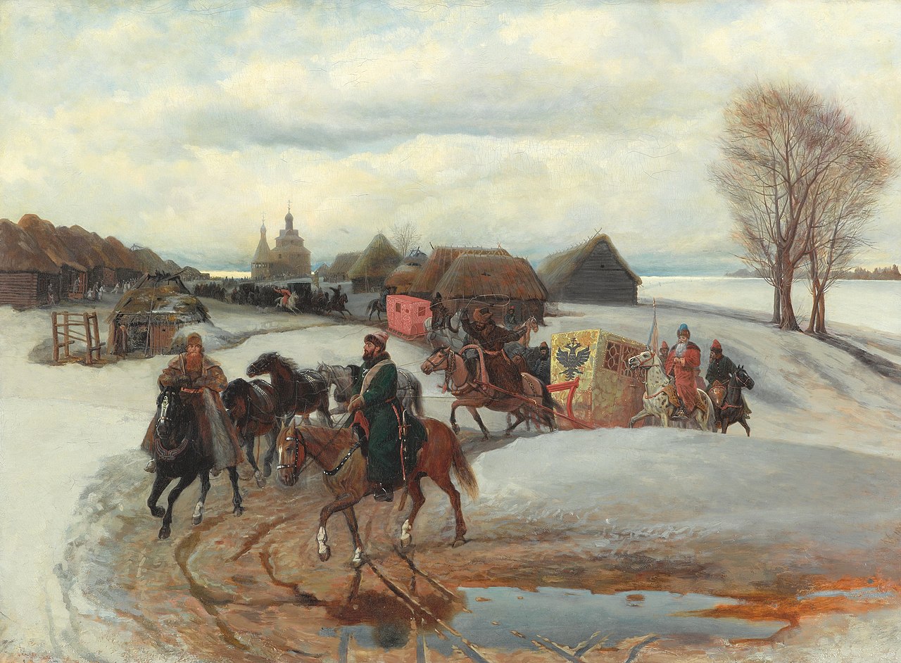 The Spring Pilgrimage of the Tsarina, under Tsar Aleksy Mihailovich by Vyacheslav Schwarz