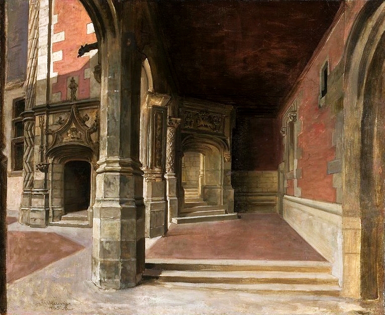 Arcades of the Blois Castle. by Władysław Bakałowicz