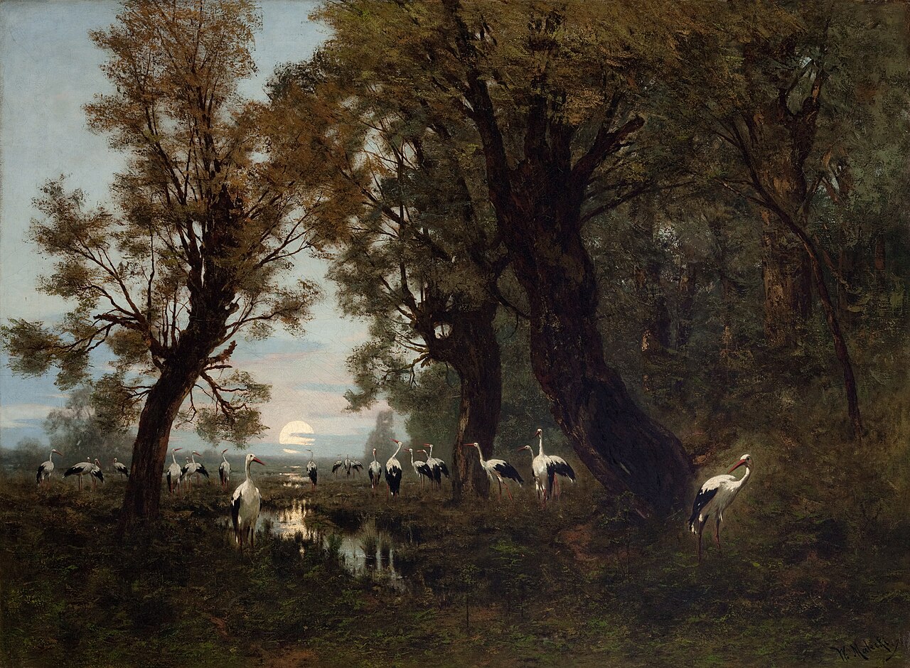 Stork's parliament by Władysław Malecki