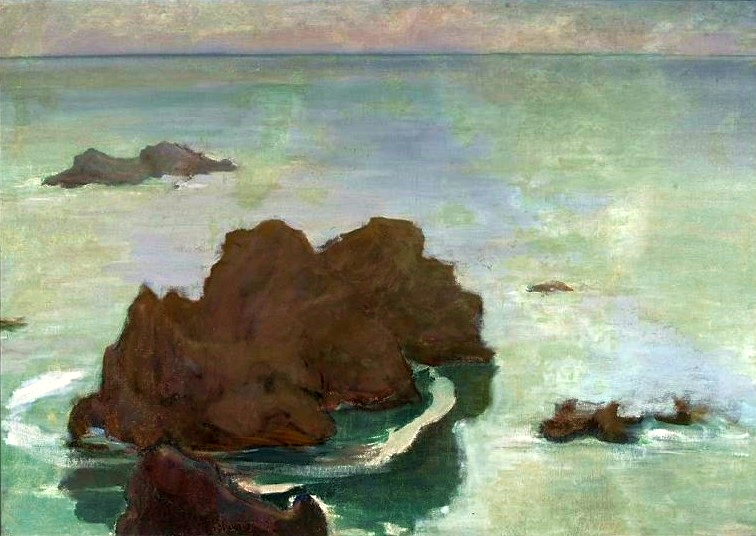 Rocky island. by Władysław Ślewiński