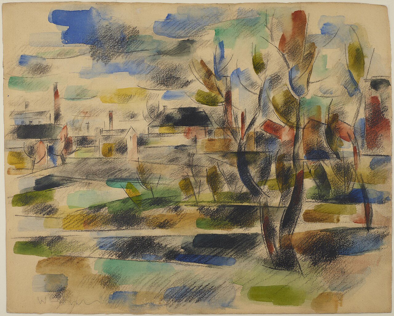Landscape of Łódź Seen From Retkinia by Władysław Strzemiński