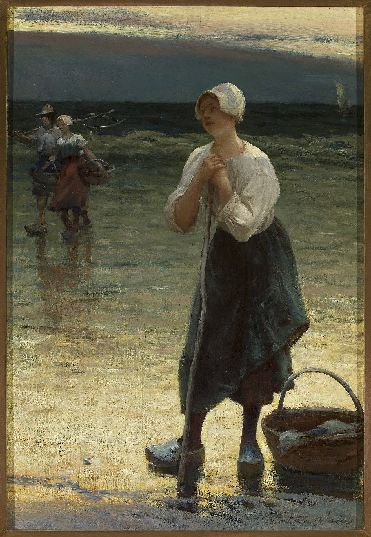 Breton fisherwoman. by Władysław Wankie