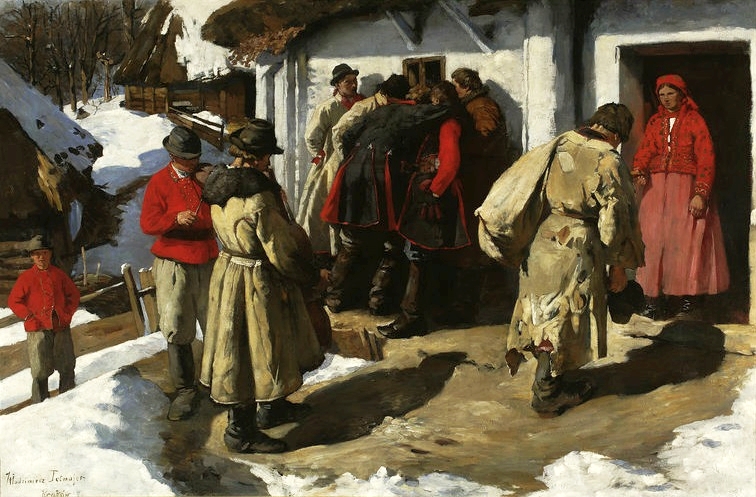 Musicians in Bronowice. by Włodzimierz Tetmajer