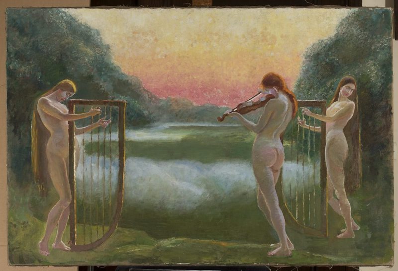 Three nymphs at the lake - the concert by Wacław Szymanowski