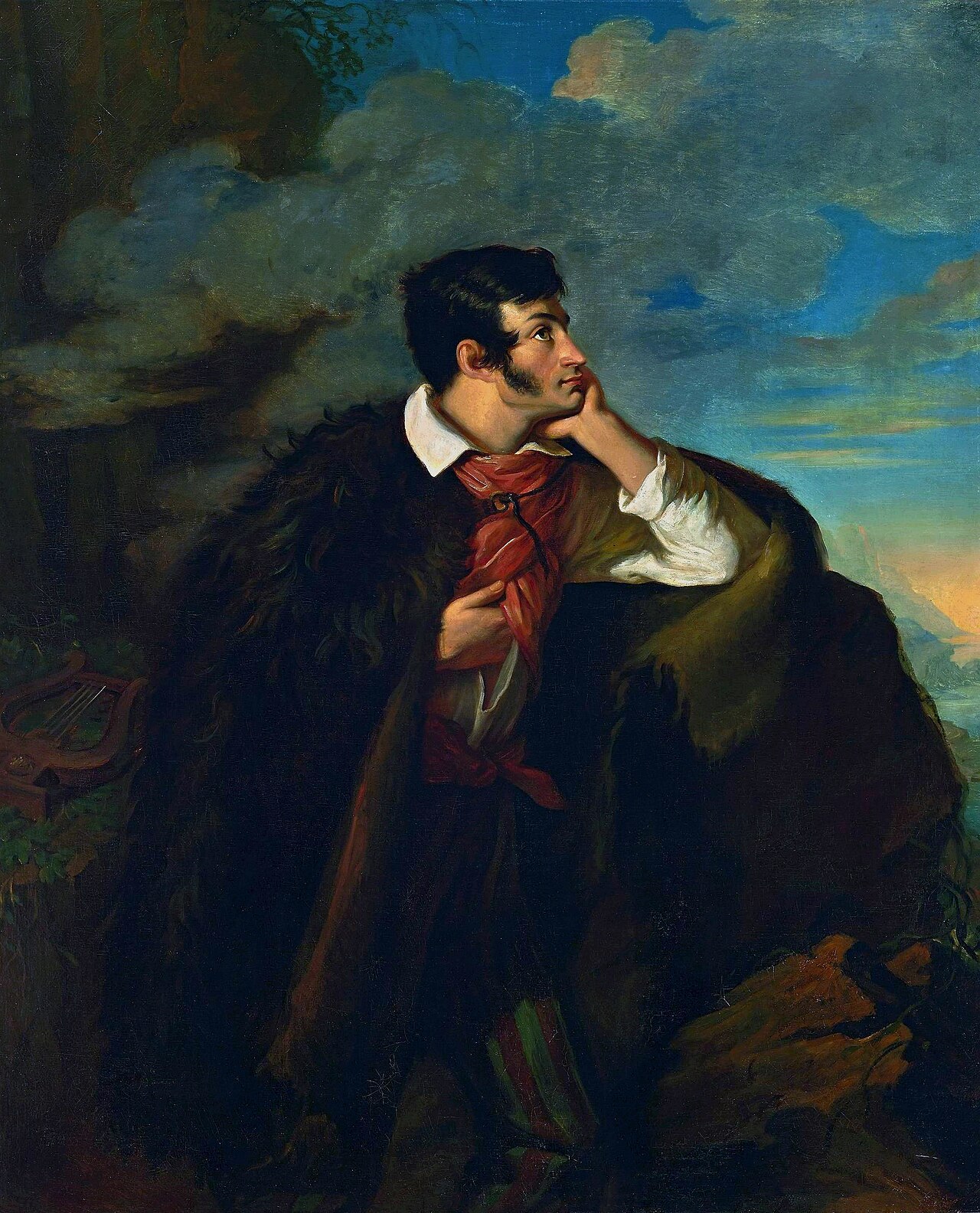 Portrait of Adam Mickiewicz on the Ayu-Dag Cliff by Walenty Wańkowicz