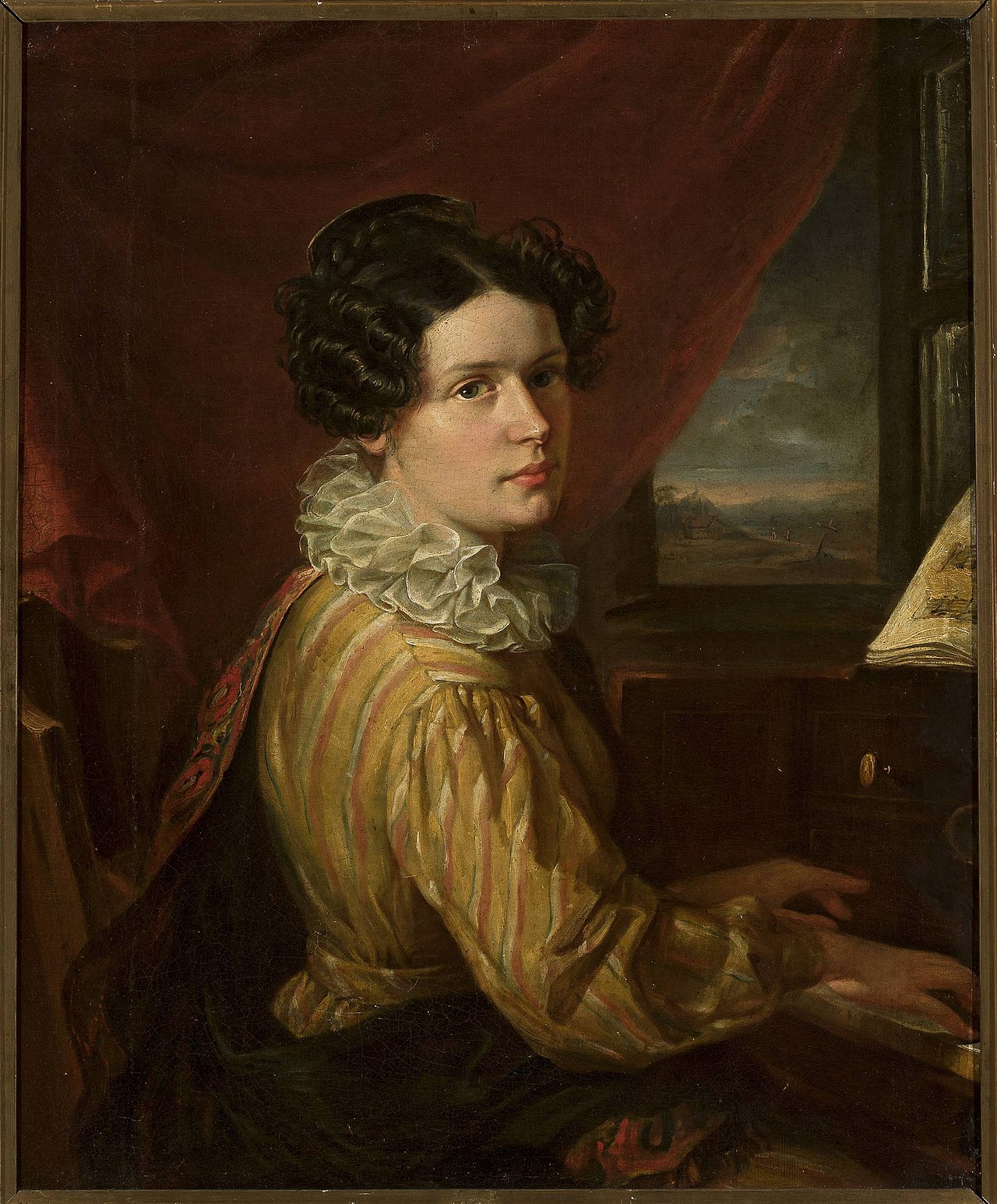 Portrait of Karolina Towiańska. by Walenty Wańkowicz