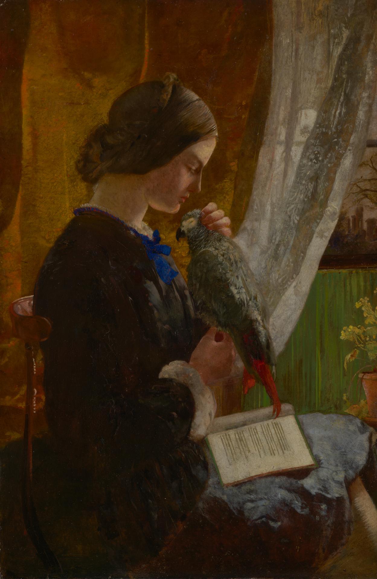The grey parrot by Walter Deverell
