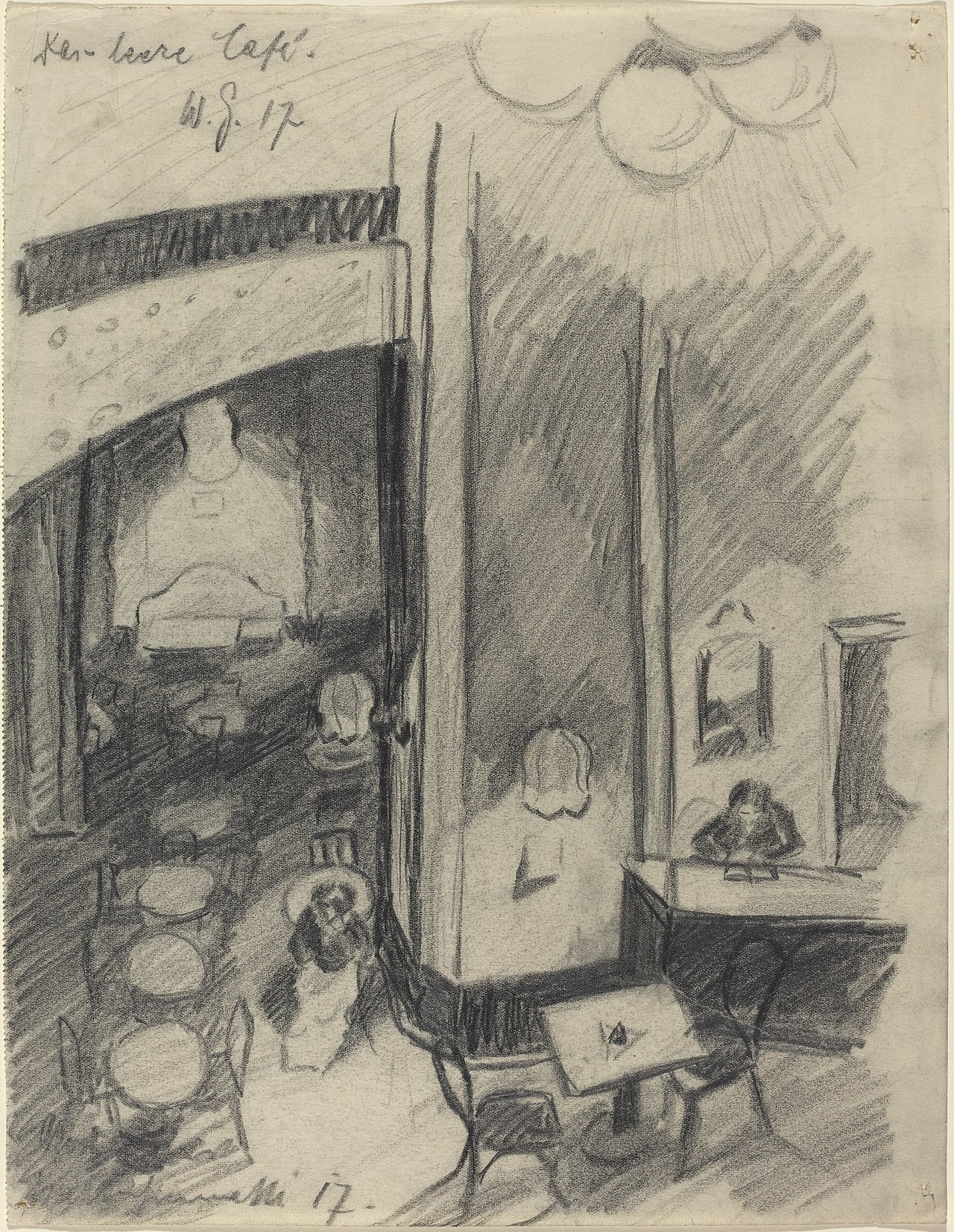 Das leere Café (The Empty Café) by Walter Gramatté