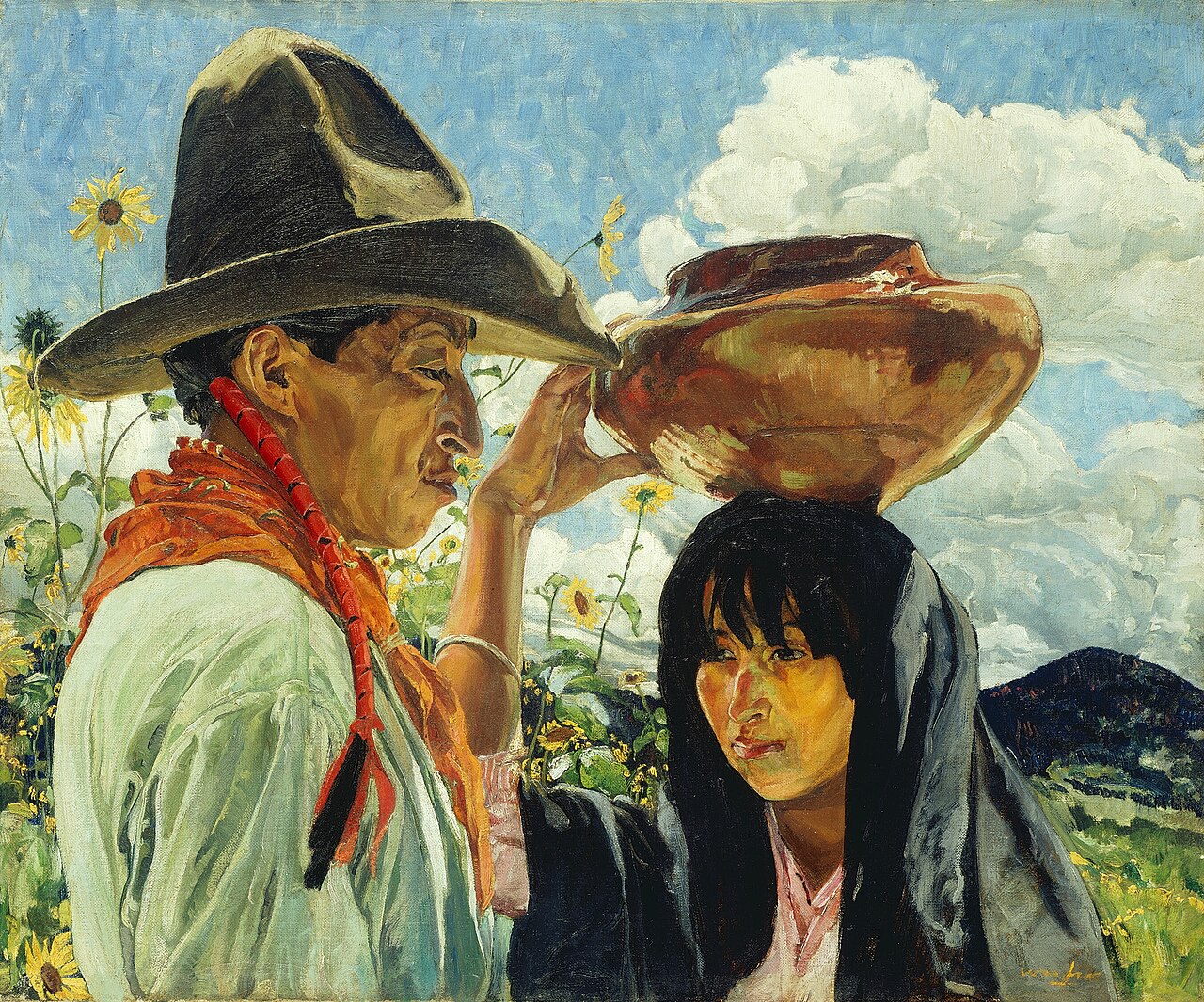 Jim and His Daughter by Walter Ufer