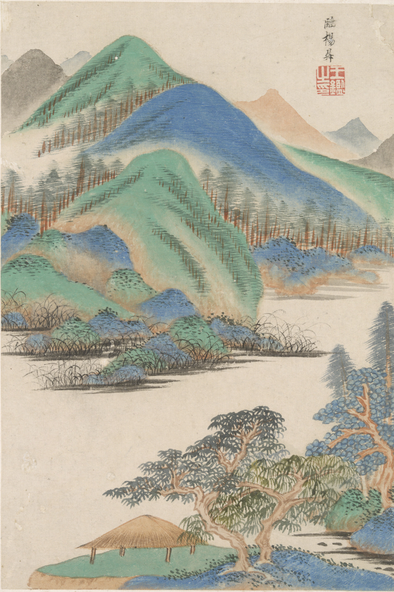 Landscape in the Style of Various Old Masters: In the Style of Yang Sheng by Wang Jian