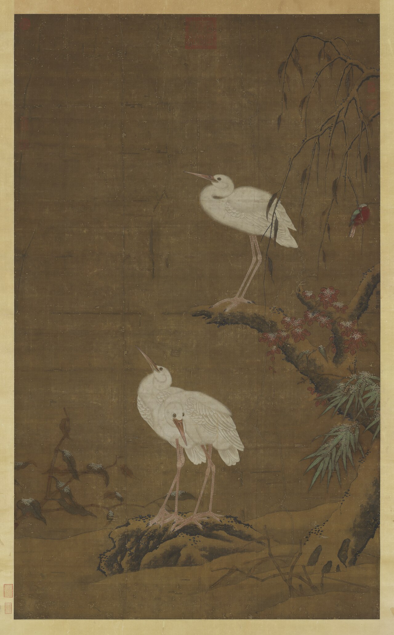Three Egrets by Wang Yuan