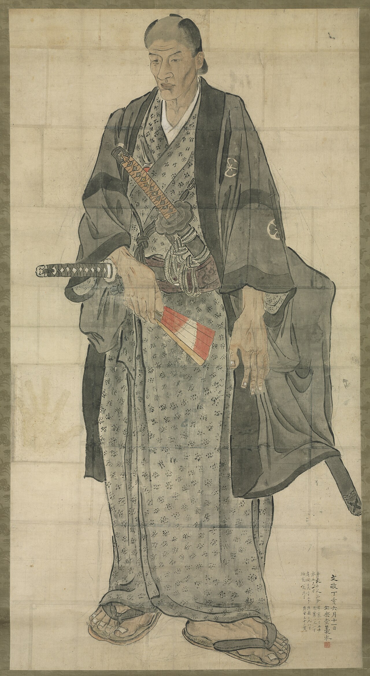 Portrait of Ōzora Buzaemon by Watanabe Kazan