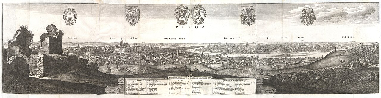 Great View of Prague by Wenceslaus Hollar