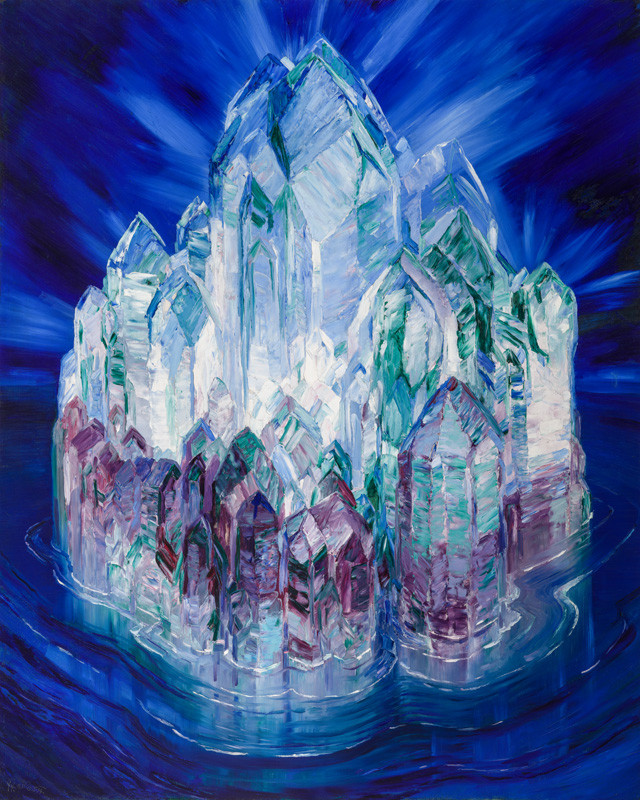 Crystal Castle in the Sea by Wenzel Hablik