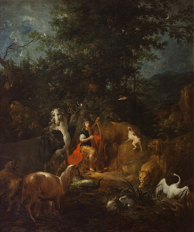 Orpheus with Animals in a Landscape by Wenzel Lorenz Reiner