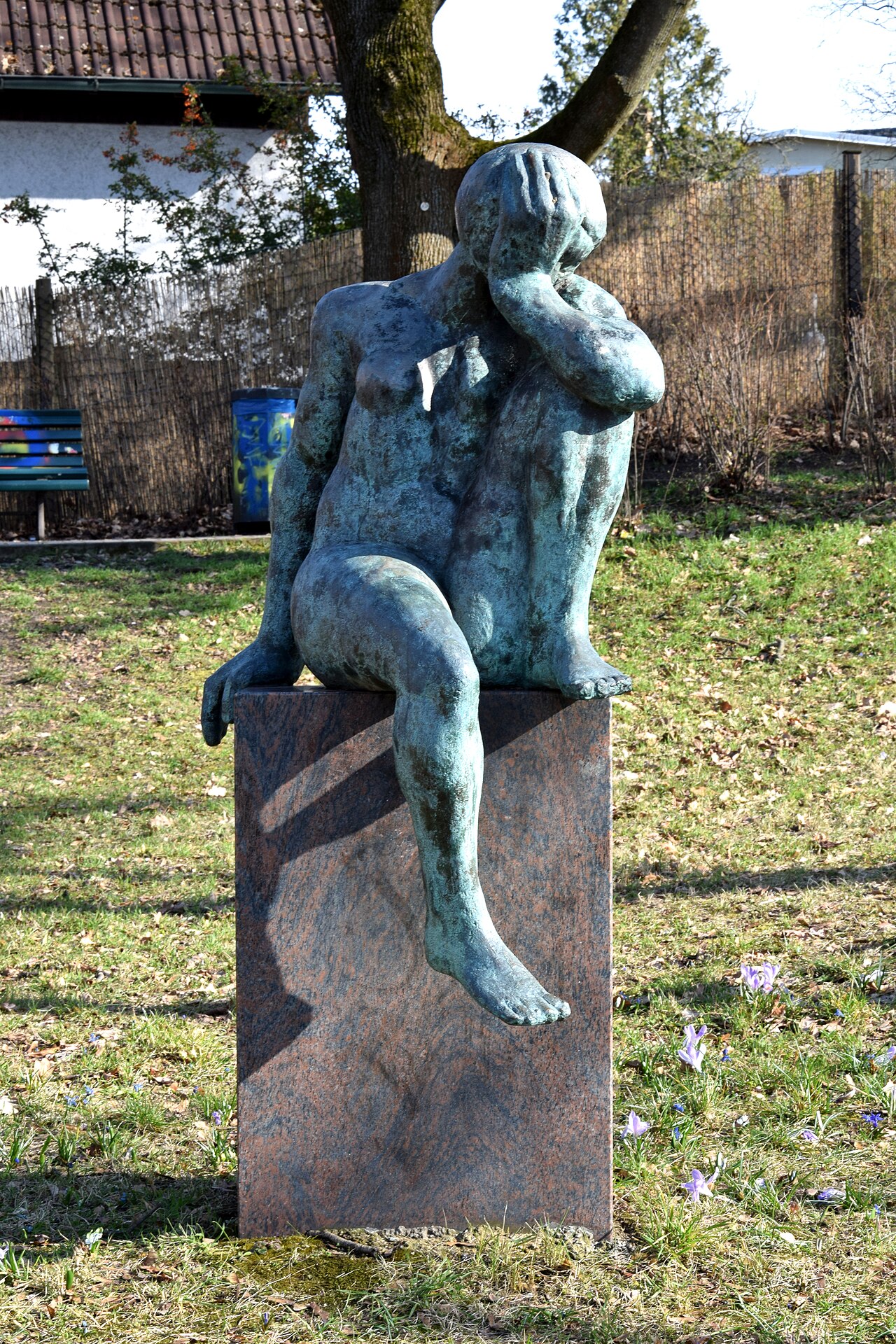 Sitting with arm propped up by Werner Stötzer