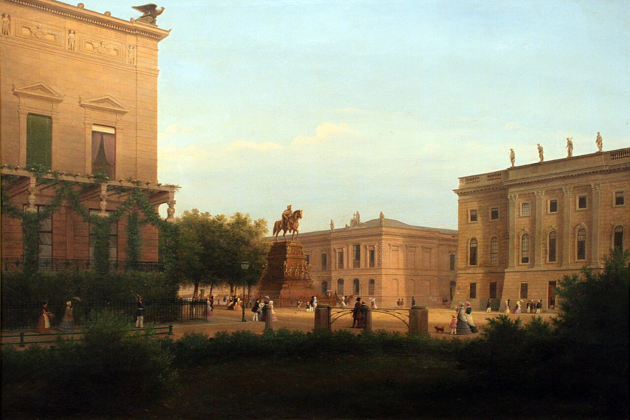Berlin: View of the monument of Frederick the Great, together with environment by Wilhelm Brücke
