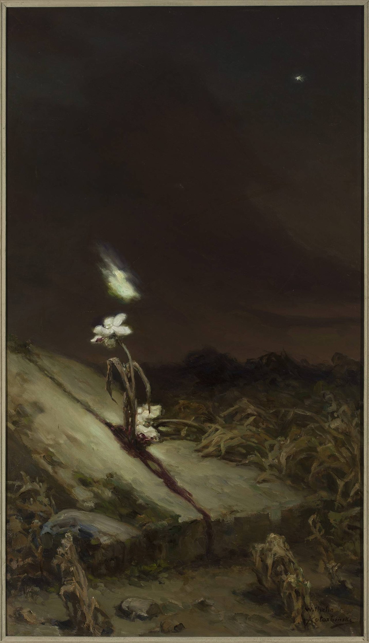 Grave of a suicide victim. by Wilhelm Kotarbiński