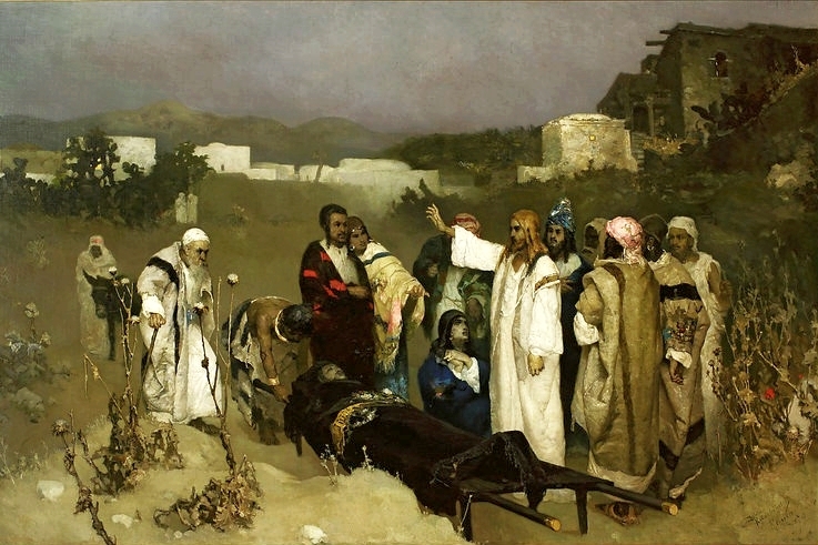 The Resurrection of the son of the widow of Nain by Wilhelm Kotarbiński
