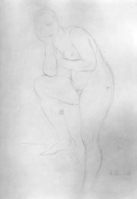 Standing Nude model, Facing Left by Wilhelm Lehmbruck