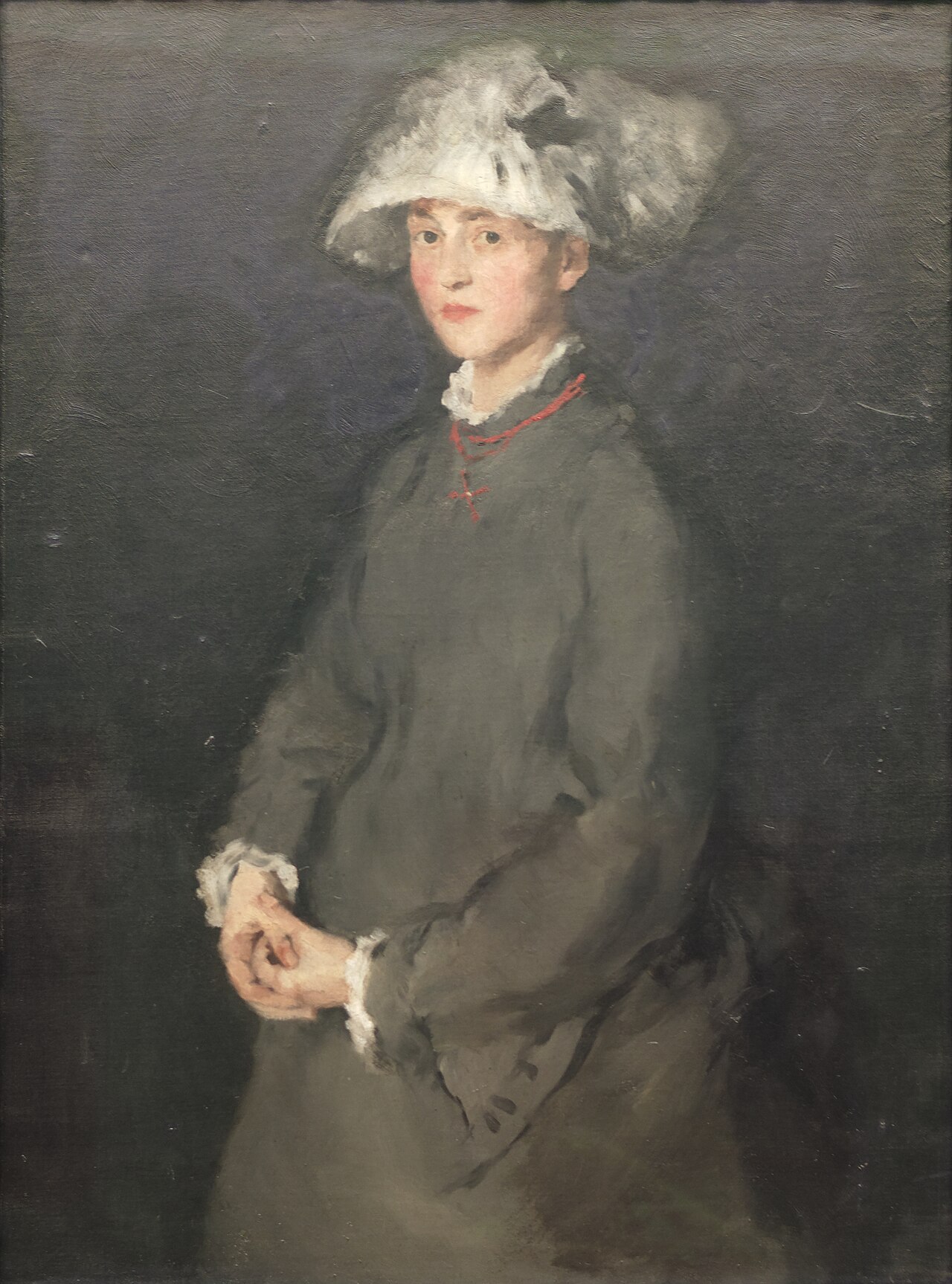 Portrait of Lina Kirchdorffer by Wilhelm Leibl