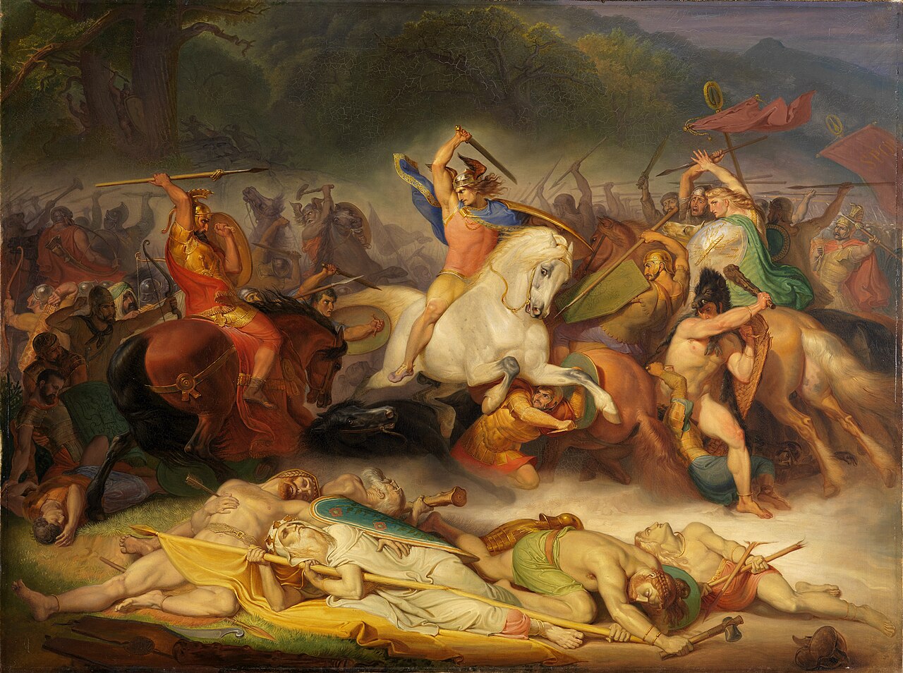 Battle of the Teutoburg Forest by Wilhelm Lindenschmit the Elder