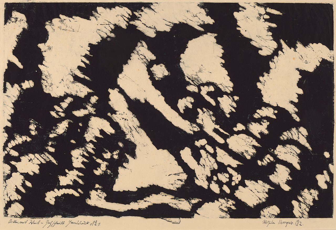 Acker mit Weib (Woman in a Field) by Wilhelm Morgner