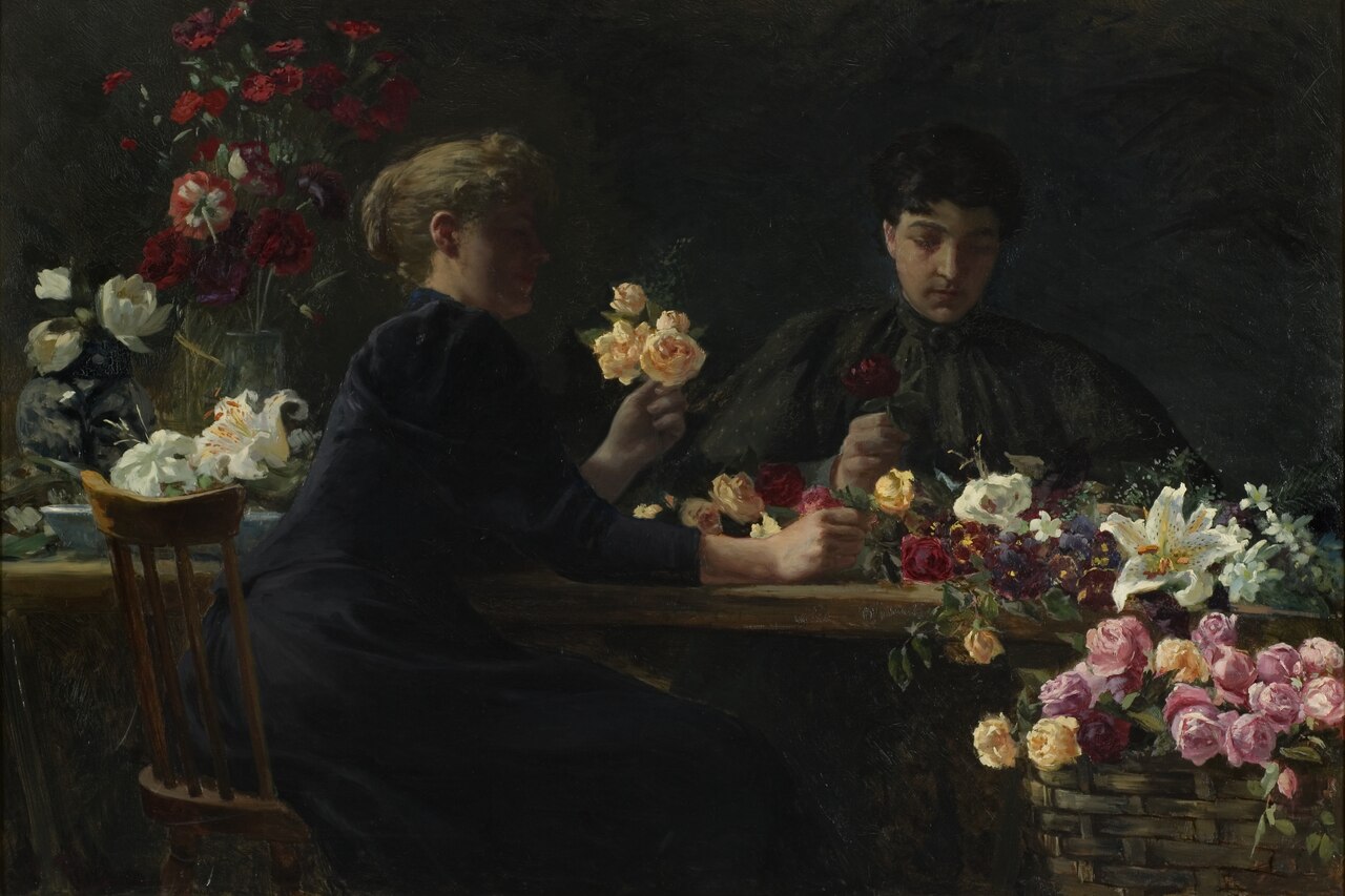 Ladies at a Flower-table by Wilhelm Peters