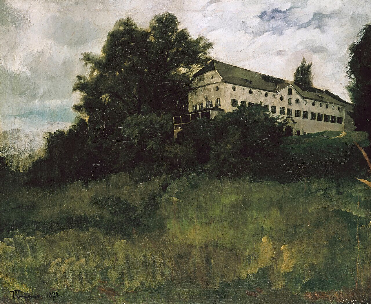 Monastery building on the Herreninsel in Chiemsee by Wilhelm Trübner