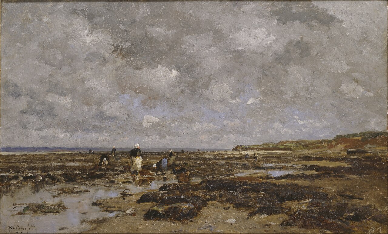 Clam-Pickers in Villerville by Wilhelm von Gegerfelt