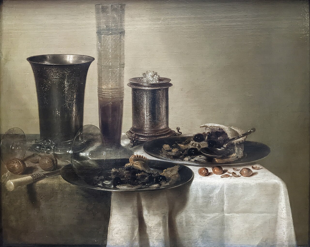 A Dessert by Willem Claesz. Heda
